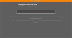 Desktop Screenshot of cebupacificairlines.com